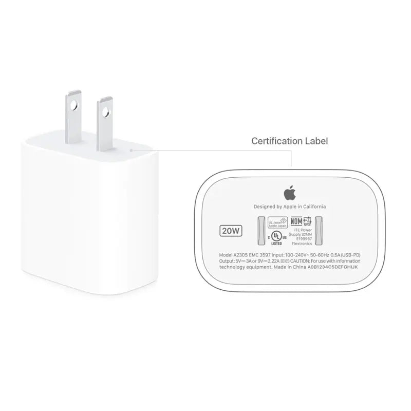 Adaptador Tipo c Apple 20w